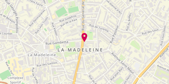 Plan de Agence la Madeleine, 172 Rue du Général de Gaulle, 59110 La Madeleine