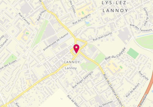 Plan de BNP Paribas - Lannoy, 8 place Carnot, 59390 Lannoy