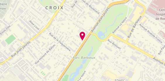 Plan de Roubaix Barbieux, 52 avenue Jean Jaurès, 59100 Roubaix