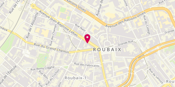 Plan de LCL Roubaix, 19 avenue Jean Lebas, 59100 Roubaix
