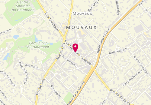 Plan de BNP Paribas - Mouvaux, 40 Rue Franklin Roosevelt, 59420 Mouvaux