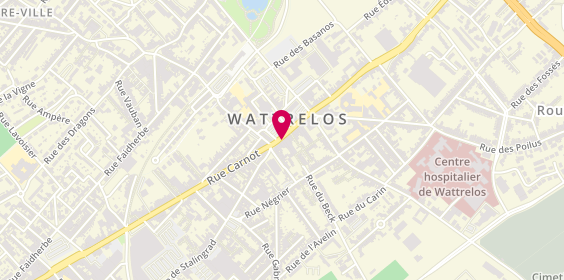 Plan de Wattrelos Centre, 15 place Jean Delvainquière, 59150 Wattrelos