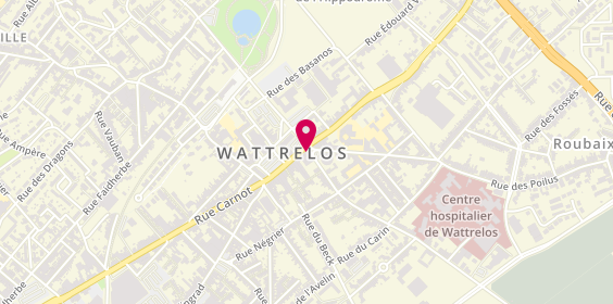 Plan de Agence Wattrelos Centre, Rues F Lecomte Et
10 Rue Jean Jaurès, 59150 Wattrelos