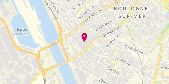 Plan de BNP Paribas - Boulogne Sur Mer Victor Hugo, 12-14 Rue Victor Hugo, 62200 Boulogne-sur-Mer