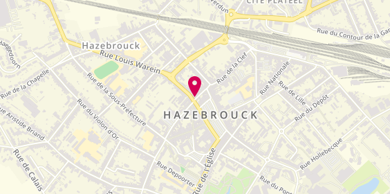 Plan de Agence d'Hazebrouck, 6 Rue Louis Warein, 59190 Hazebrouck