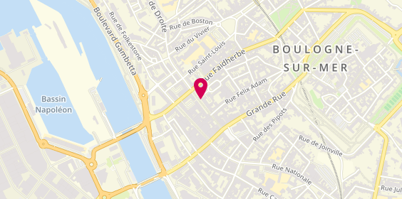 Plan de HSBC-Agence Boulogne Sur Mer, 50 Bis Rue Adolphe Thiers, 62200 Boulogne-sur-Mer