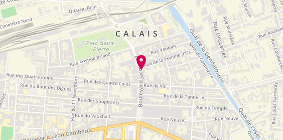 Plan de CASDEN Banque Populaire, 84 Boulevard Jacquard, 62100 Calais